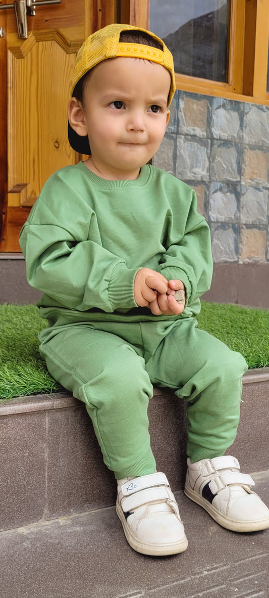 Whispering Pines Green Sweatshirt Top for Kids – Gozi