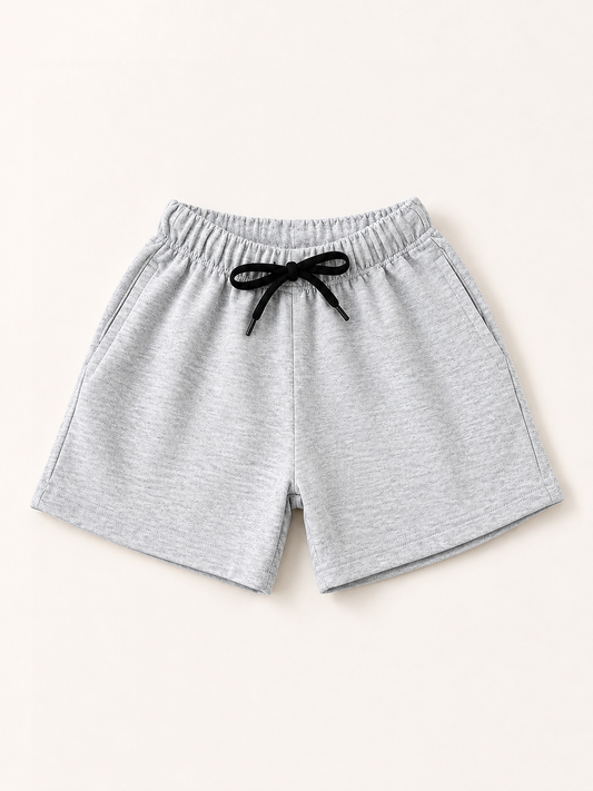 Kids Shorts Pack of 2 – Navy & Grey | 240 GSM French Terry