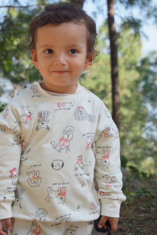 Furry Friends Set- Fleeced 2 Piece Sweatshirt set for Boys & Girls