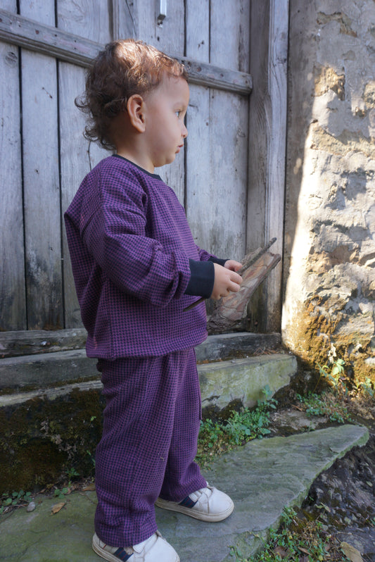 Purple Berry 2 Piece Sweatshirt set for Boys & Girls