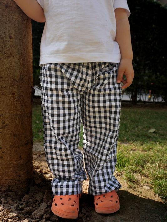 Panda Play Cotton Pants For Kids - Unisex, Relaxed-Fit, Soft & Breathable