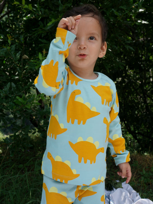 Orange Dino Cuddle Set