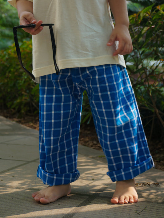 Blue Grid Lounge Pants