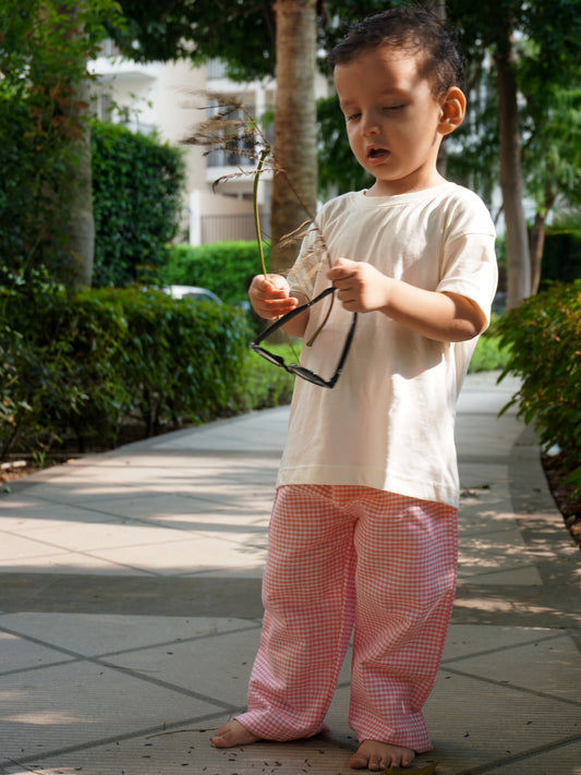 Playful Pink Gingham Pants
