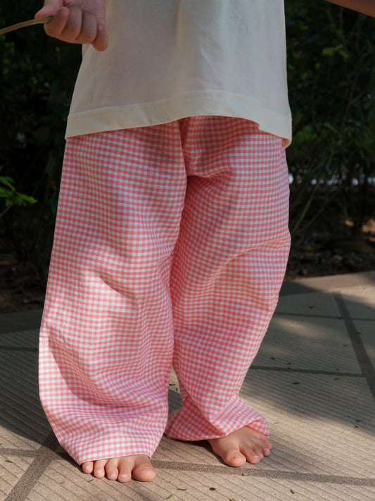 Playful Pink Gingham Pants