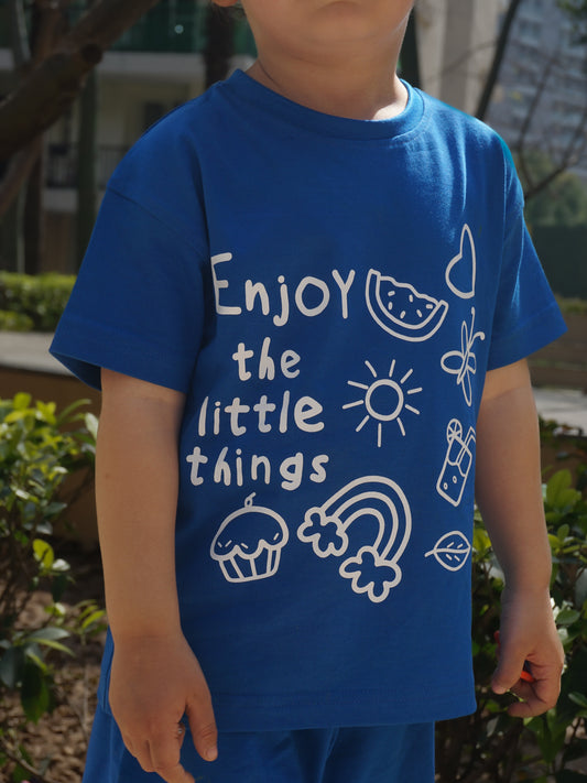 Childhood Checklist Print Cotton Co-ord Set for Kids – Gozi