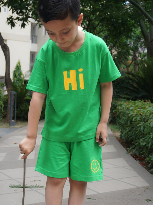 Happy Hi Cotton Co-ord Set for Kids – Gozi