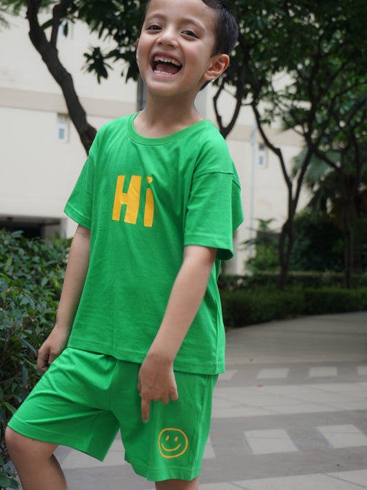 Happy Hi Cotton Co-ord Set for Kids – Gozi