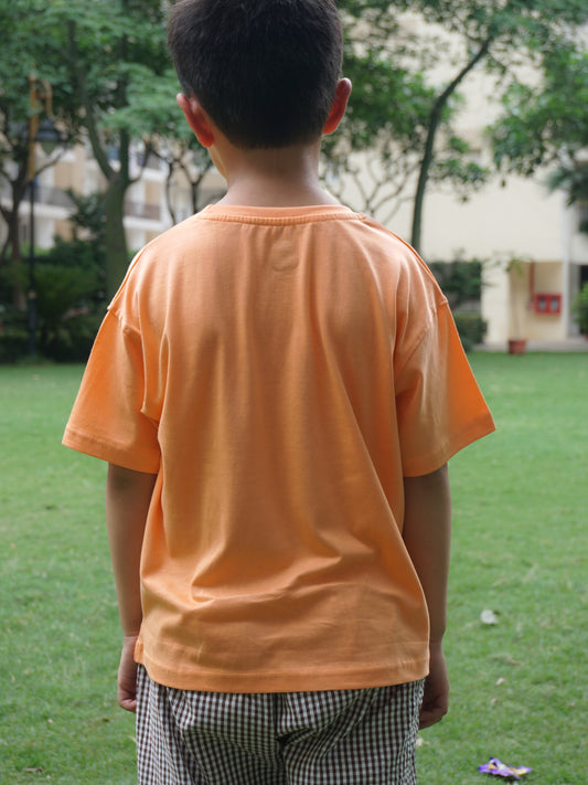Soft Papaya Cotton T-Shirt for Kids – Gozi