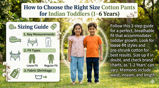 How to Choose the Right Size Cotton Pants for Indian Toddlers (1–6 Years)