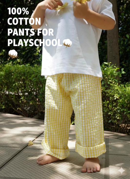 100% Cotton Pants for Playschool