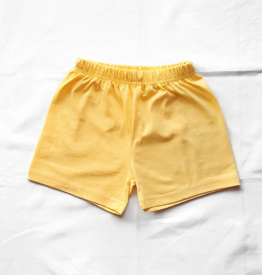 Light Yellow - Super Soft Cotton Shorts For Baby Boys and Girls