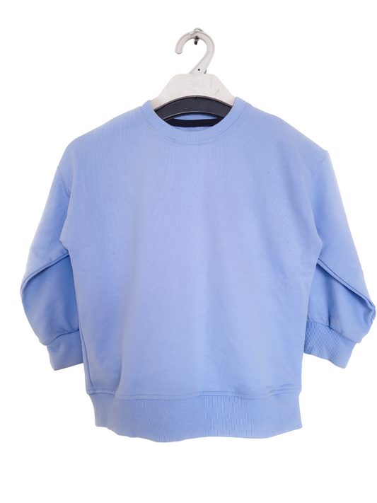 Alpine Sky Blue Sweatshirt Top For Baby Boys and Girls