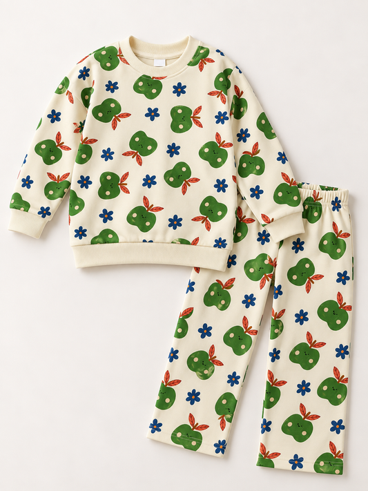 Apple of My Eye Oversized Sweatshirt Set for kids by Gozi