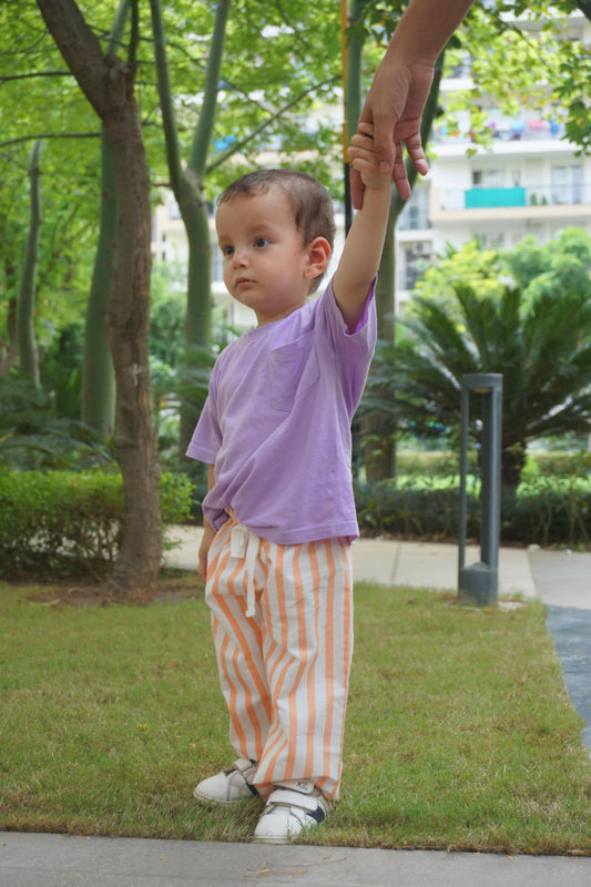 Cotton Pajamas for Baby Boys and Baby Girls - Pumpkin Stripes Pajama