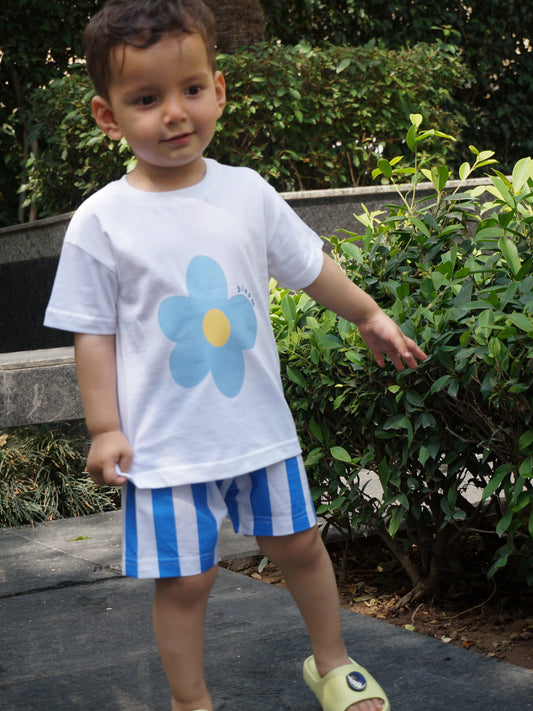 Blue Petal Smile Tee