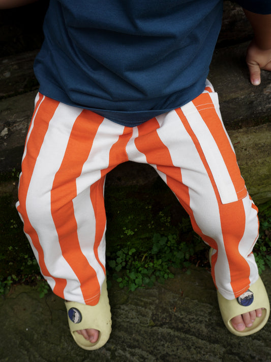 French Terry Collection: The Fun Orange Stripes