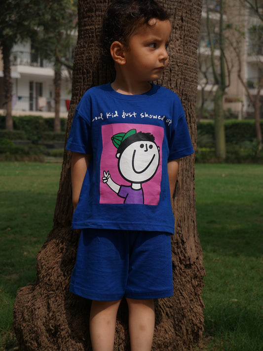 Coolest Kid on the Block Cotton Co-ord Set for Kids – Gozi