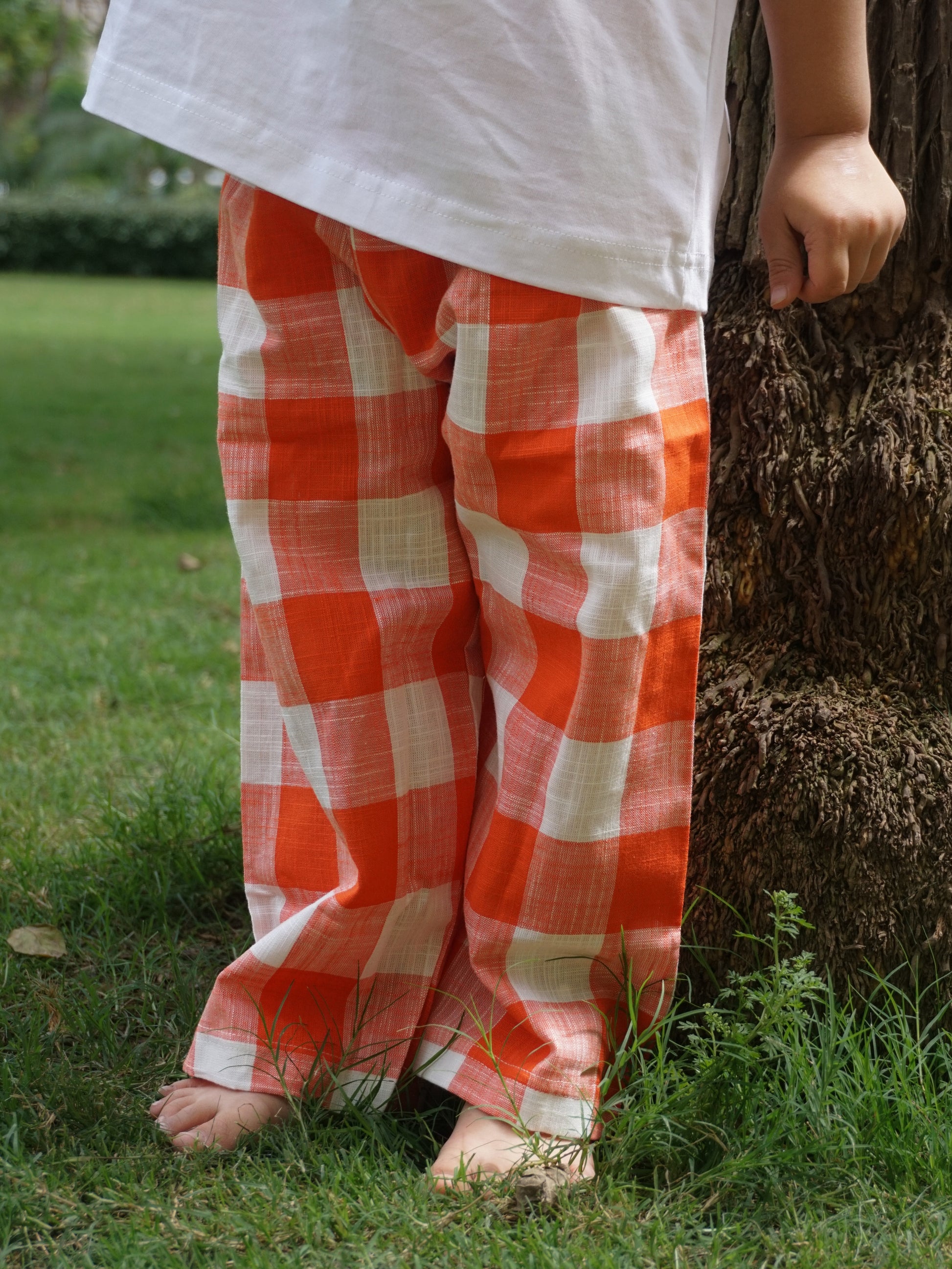 Giggle Grid Cotton Pants for Kids – Gozi