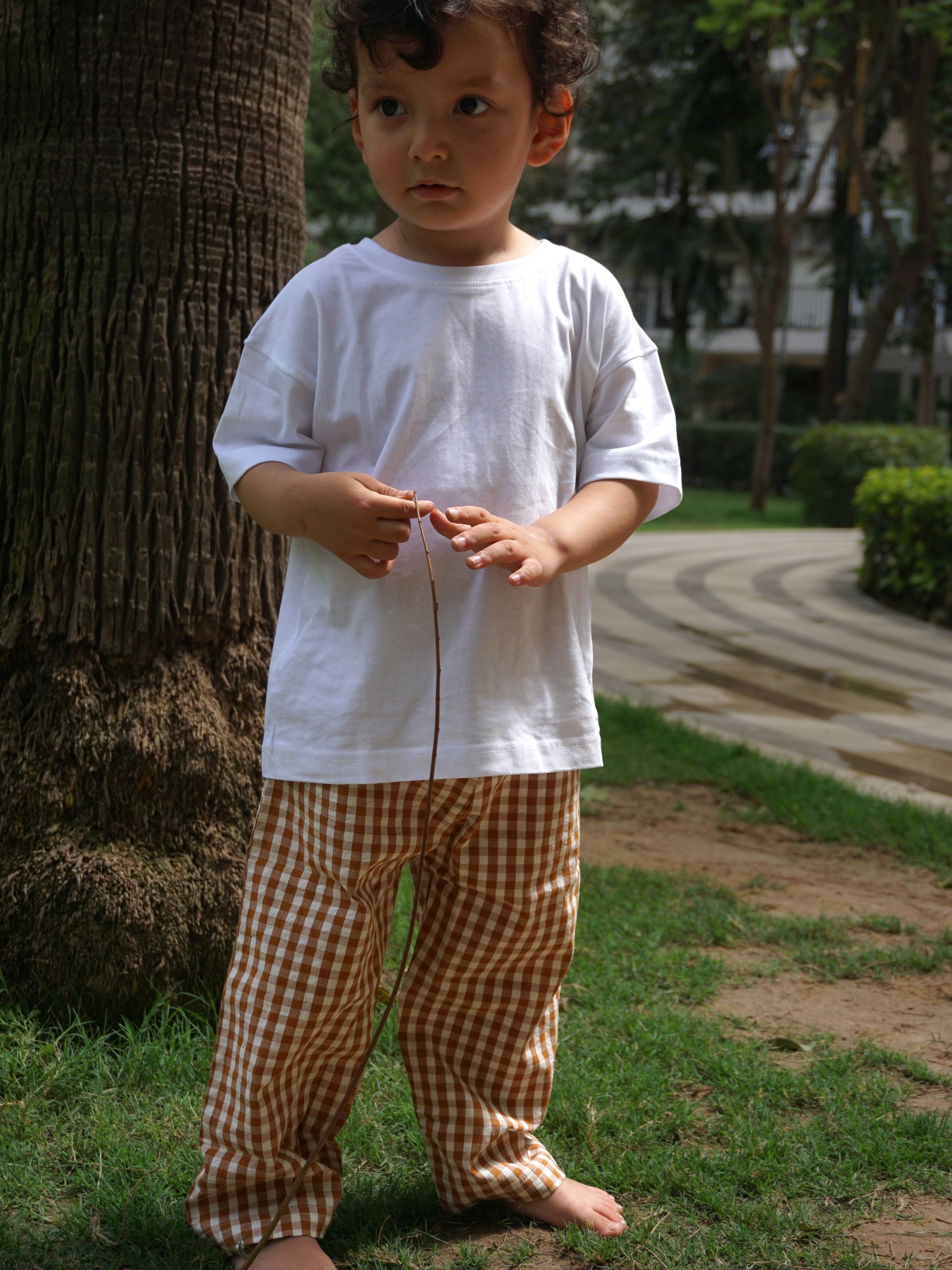 Butterscotch Cotton Pants for Kids – Gozi