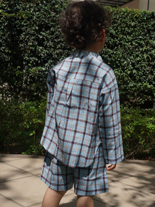 Terra Checks Cotton Co-ord Set for Kids – Gozi