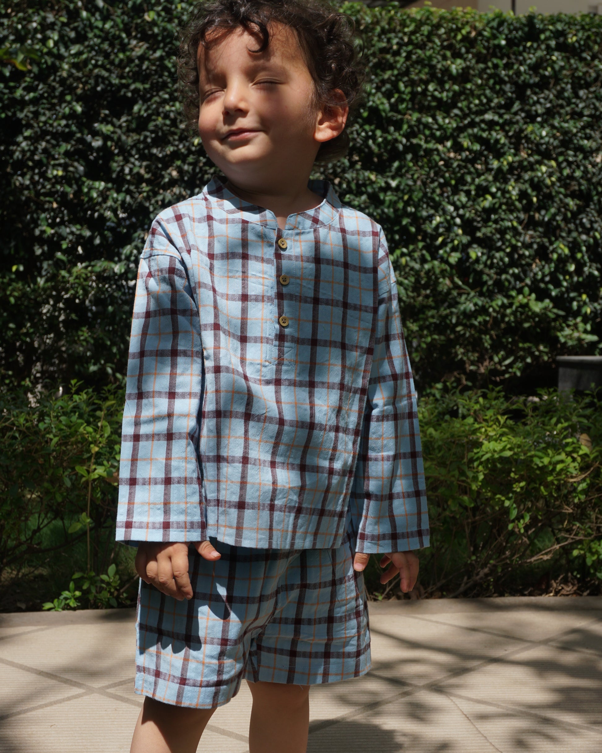 Terra Checks Cotton Co-ord Set for Kids – Gozi