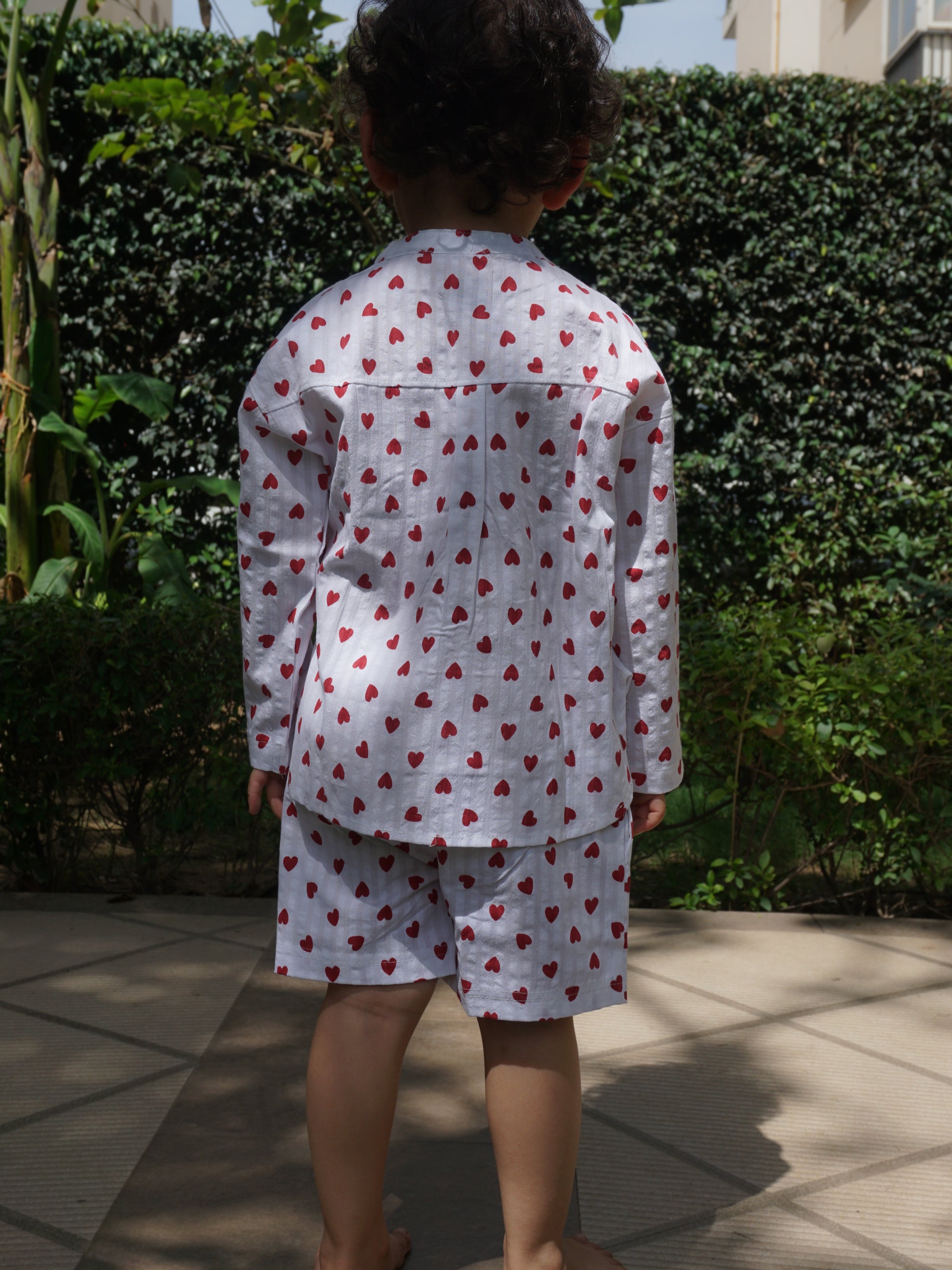 Happy Hearts Cotton Co-ord Set for Kids – Gozi