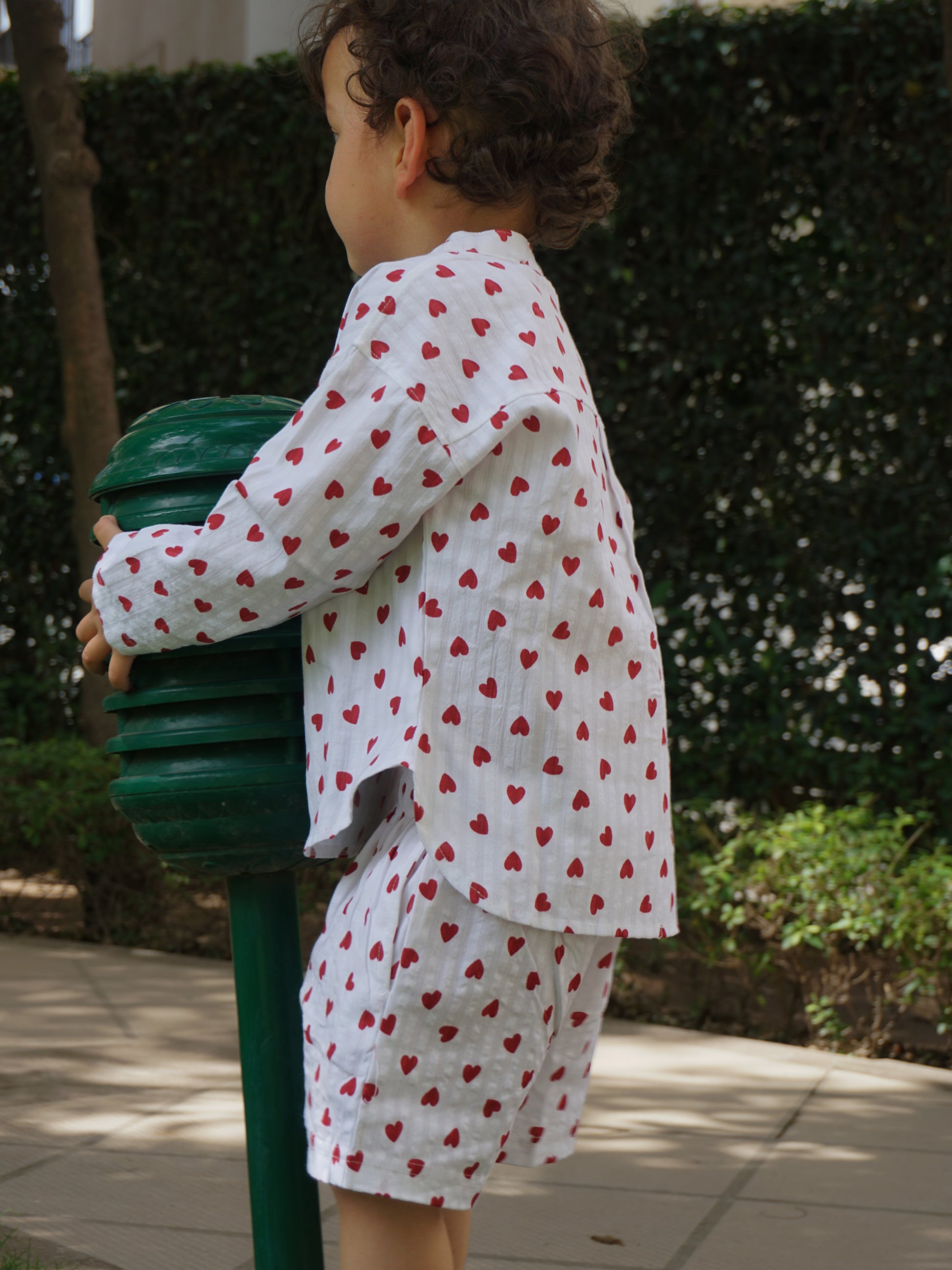 Happy Hearts Cotton Co-ord Set for Kids – Gozi