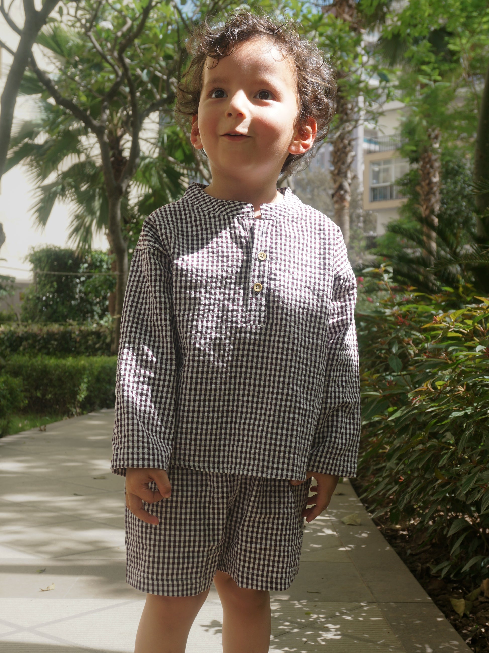 Brownie Picnic Cotton Co-ord Set for Kids – Gozi