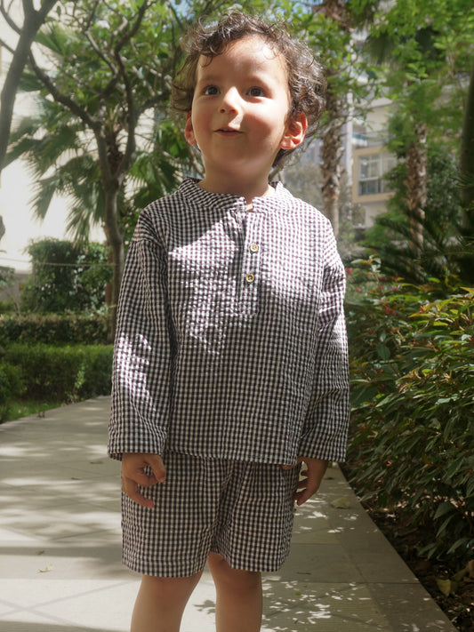 Brownie Picnic Cotton Co-ord Set for Kids – Gozi