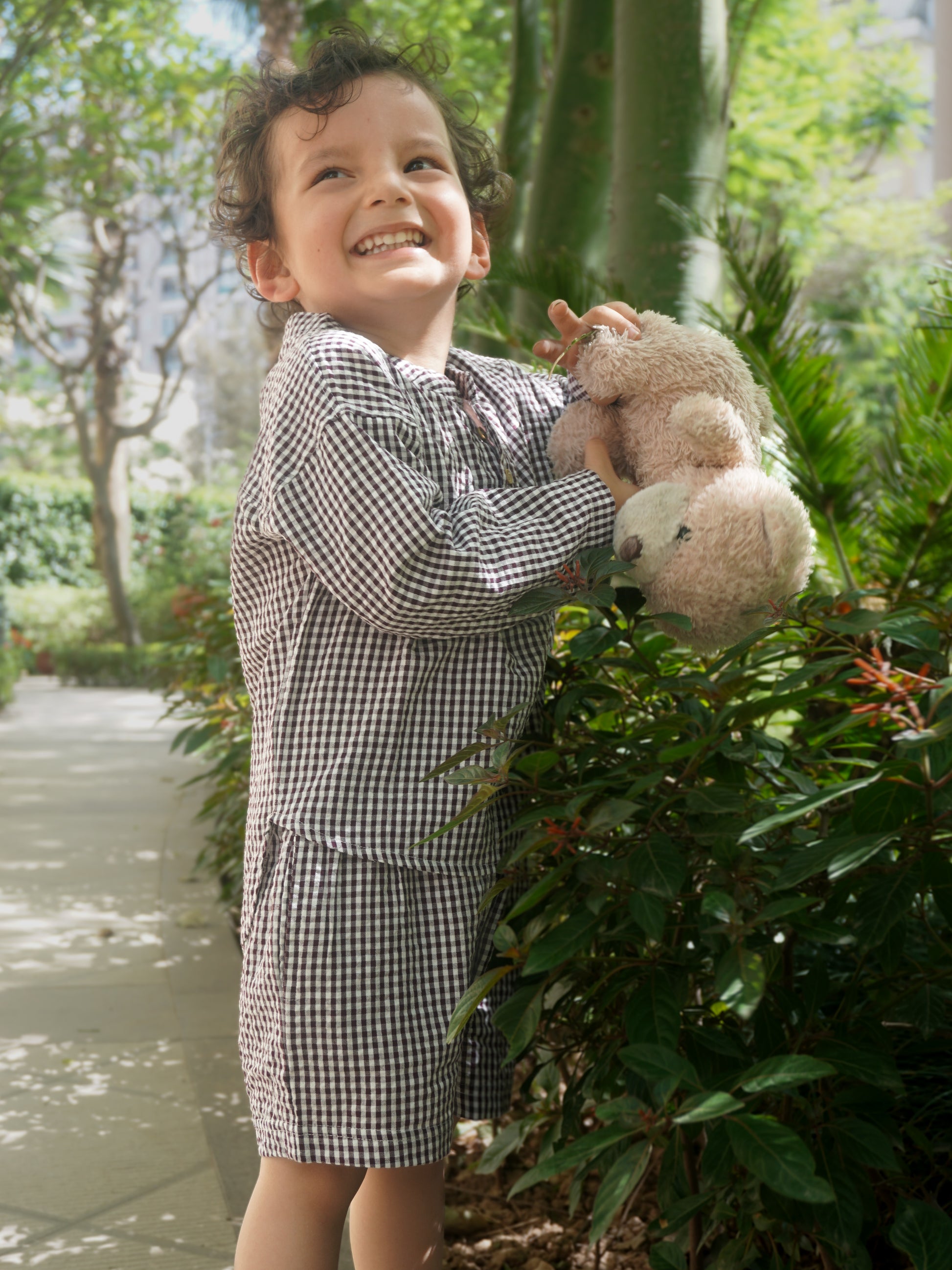 Brownie Picnic Cotton Co-ord Set for Kids – Gozi
