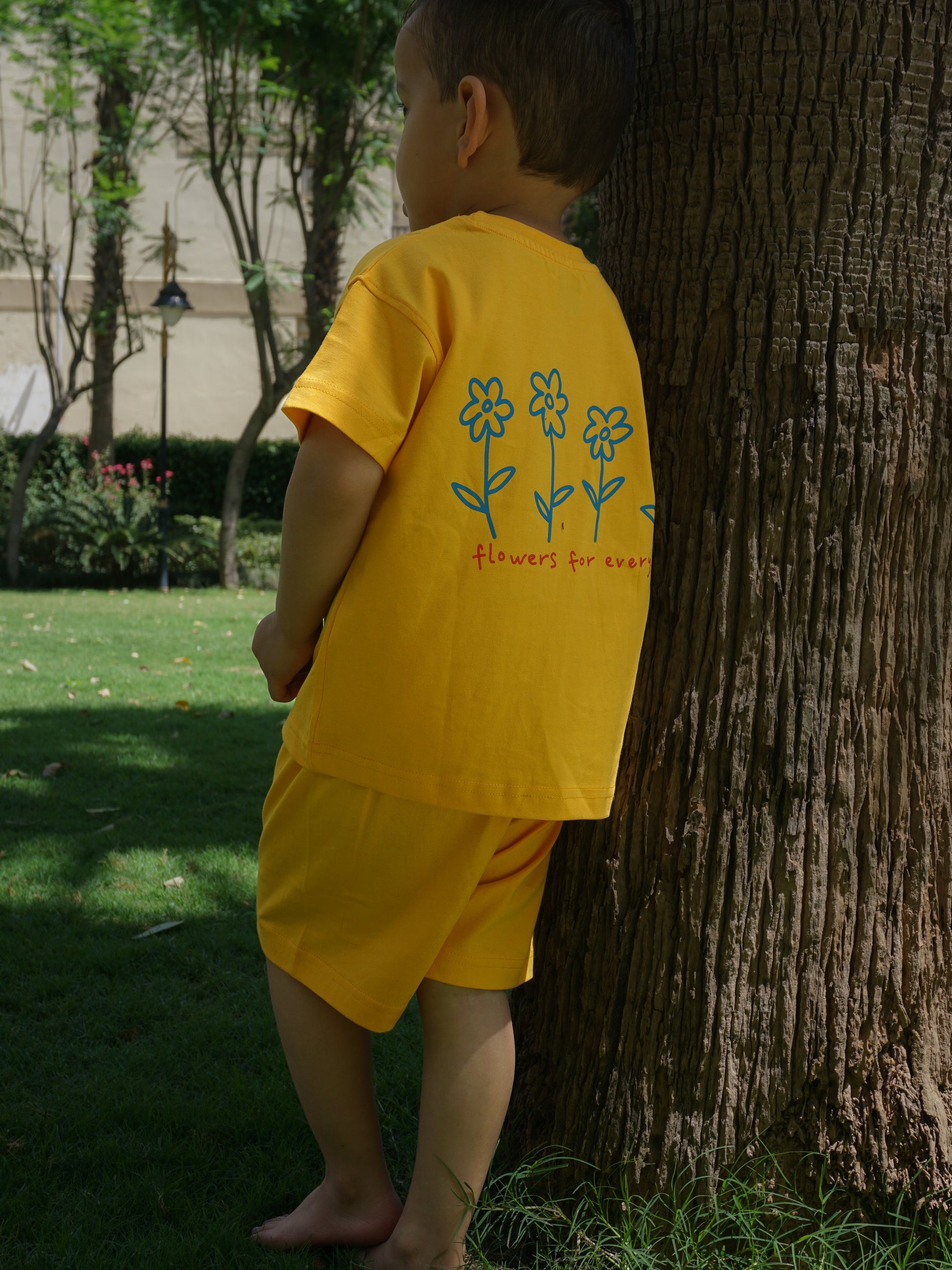 Flowers For Everyone Print Cotton Co-ord Set for Kids – Gozi
