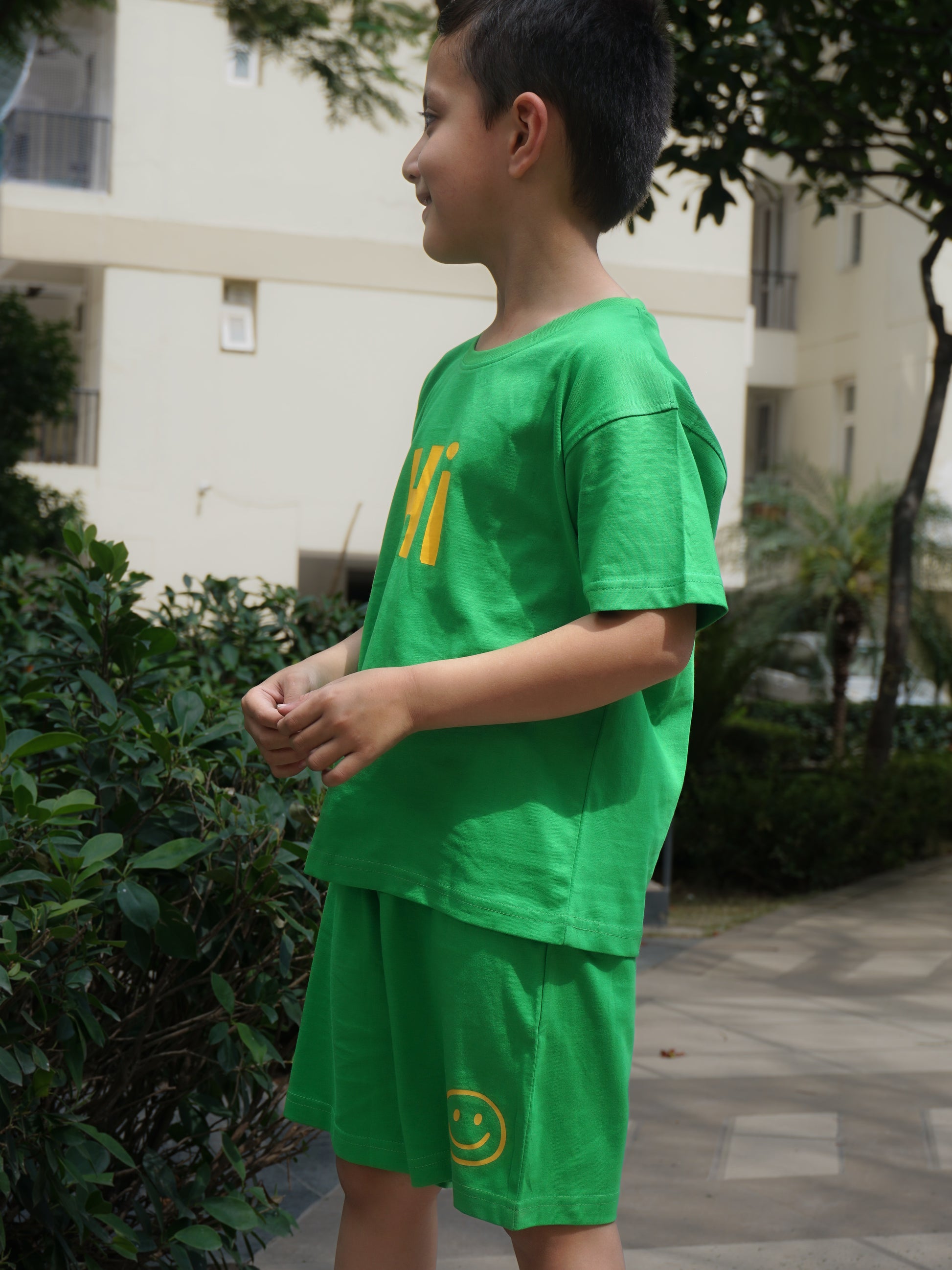 Happy Hi Cotton Co-ord Set for Kids – Gozi