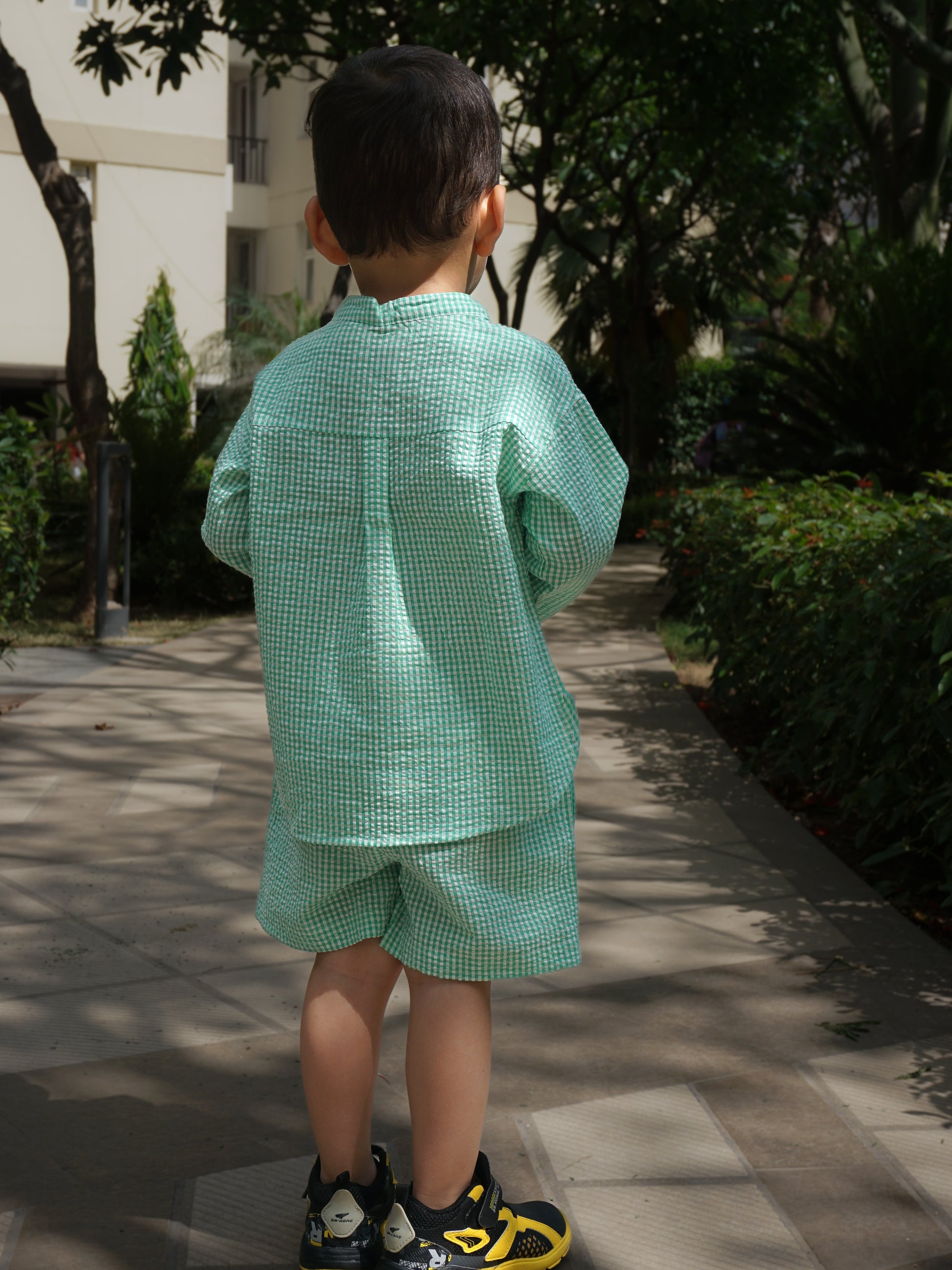 Sunday Checks Cotton Co-ord Set for Kids – Gozi