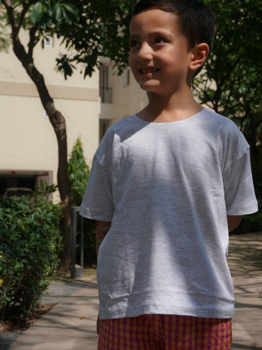 Everyday Melange Cotton T-Shirt for Kids – Gozi