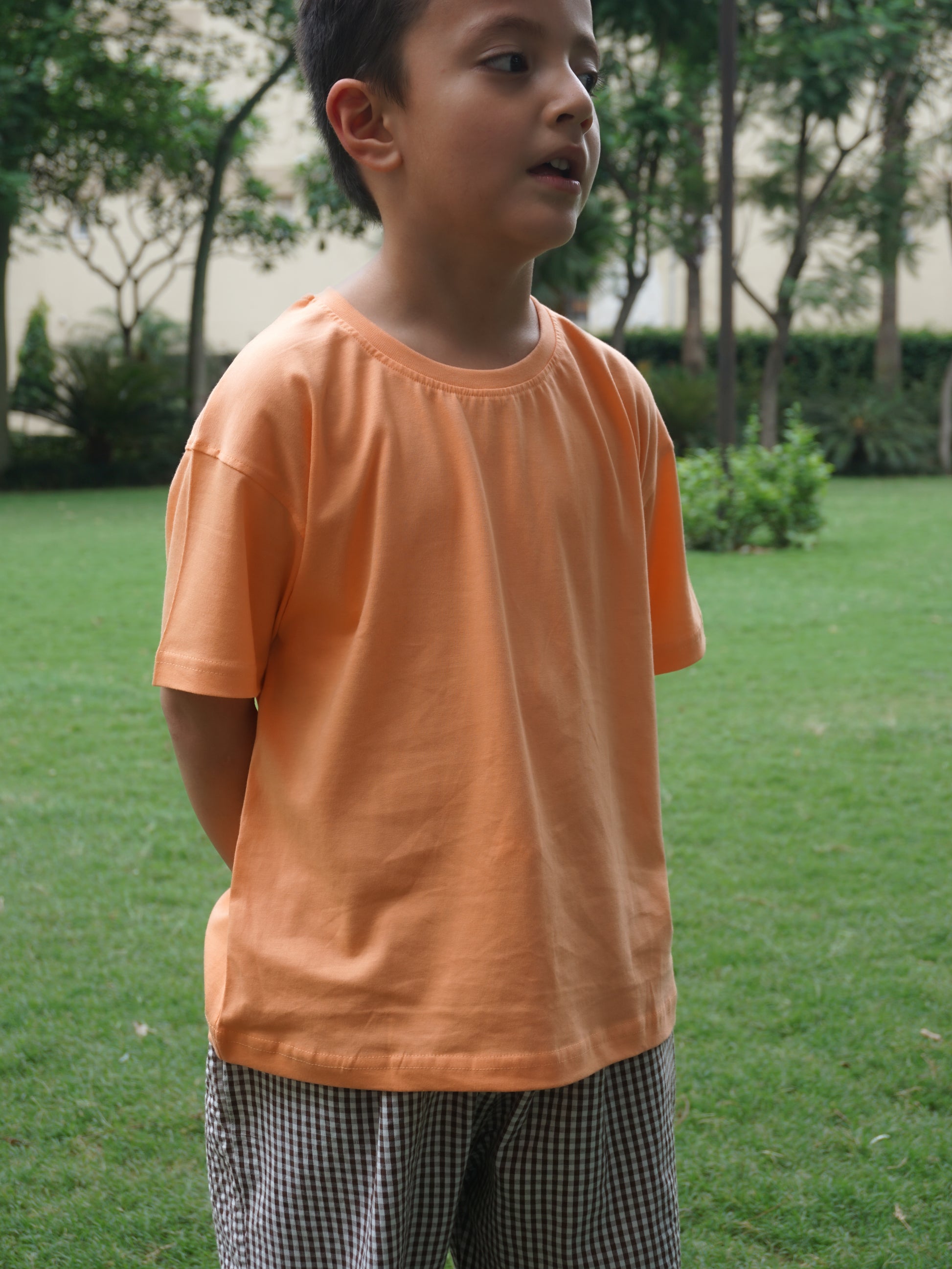 Soft Papaya Cotton T-Shirt for Kids – Gozi