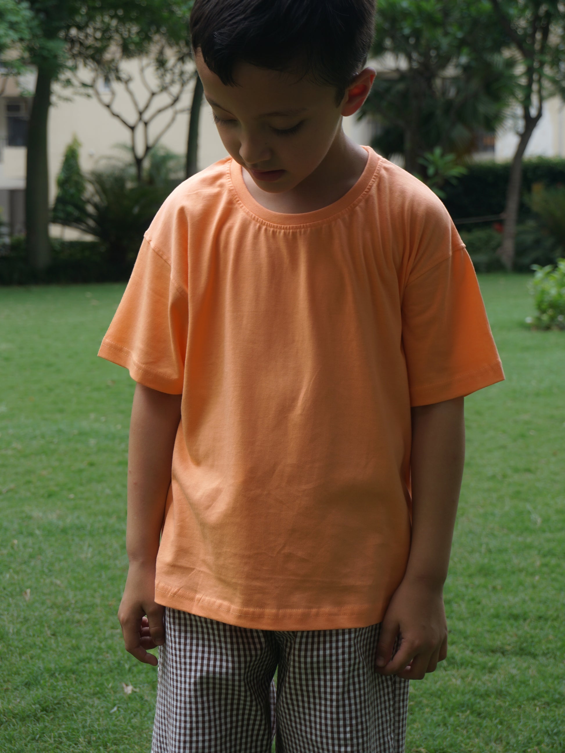 Soft Papaya Cotton T-Shirt for Kids – Gozi