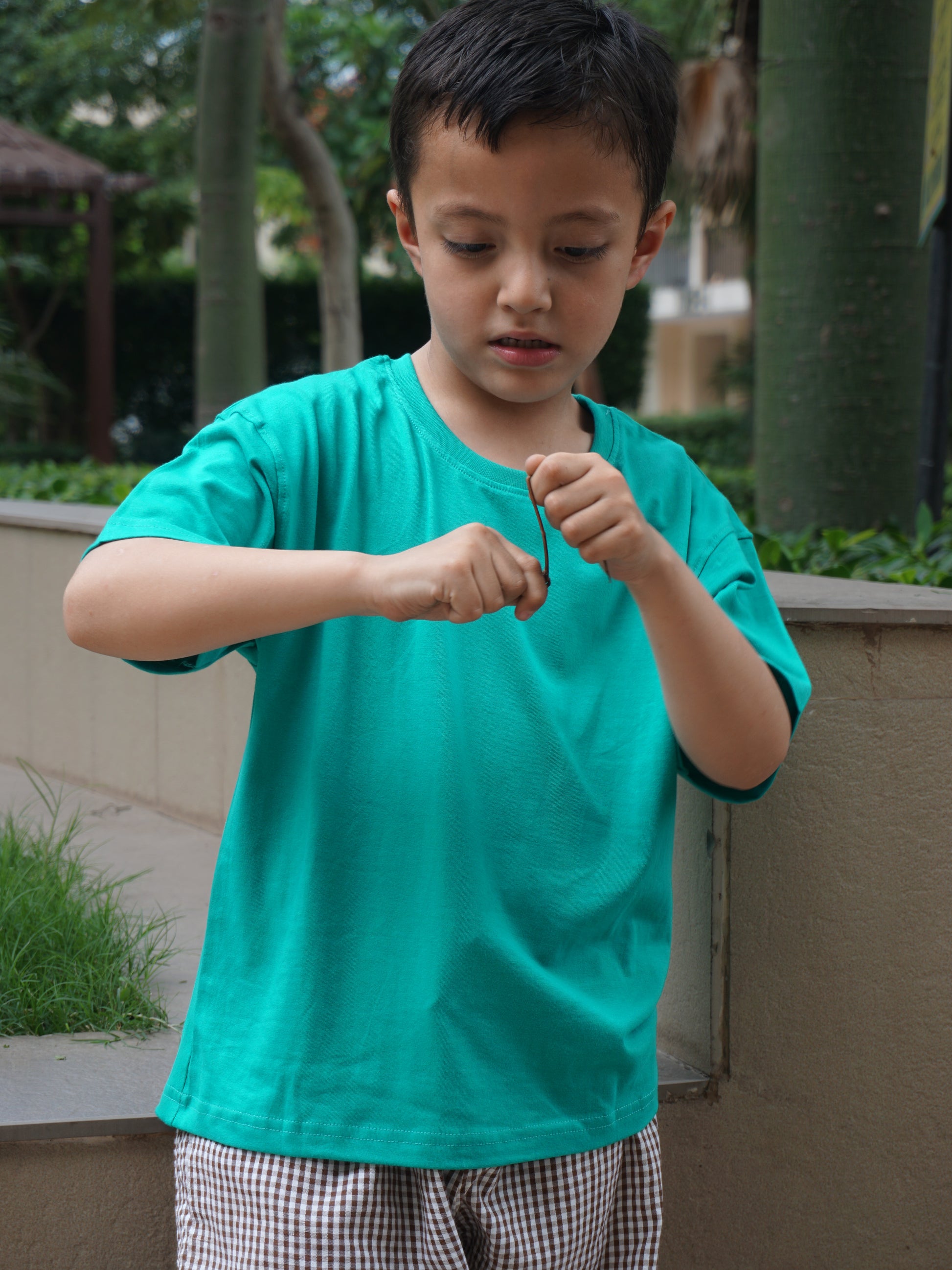 Caribbean Mint Cotton T-Shirt for Kids – Gozi