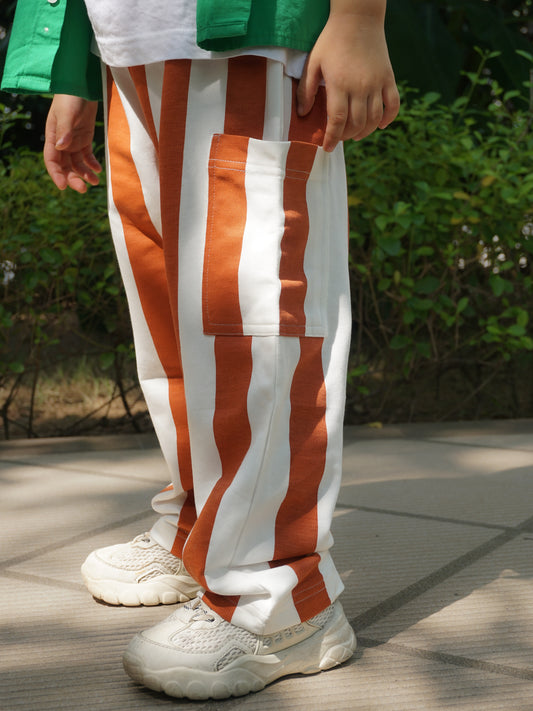 French Terry Collection: Caramel Stripe Pant
