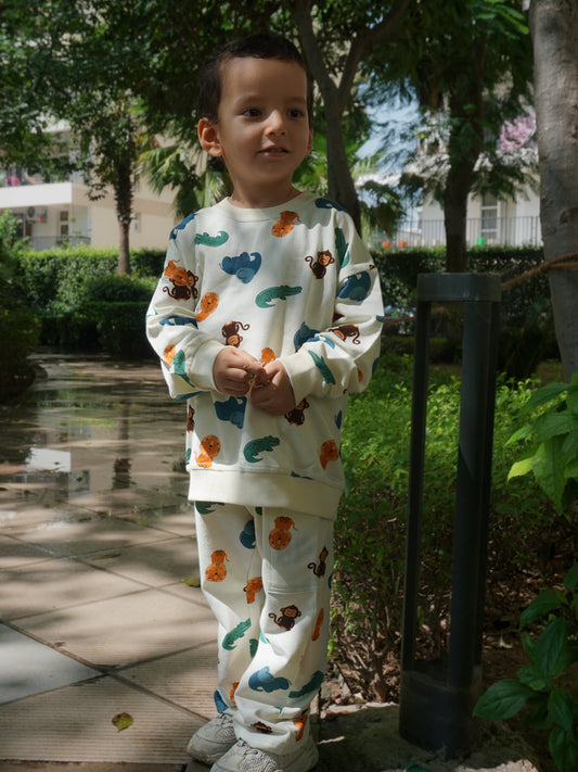 Jungle Friends Sweatshirt Set