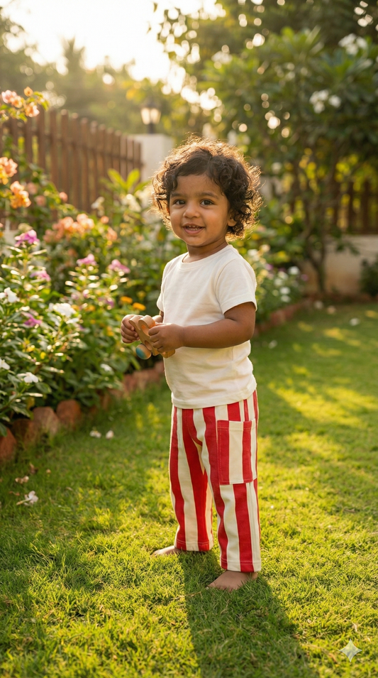 French Terry Collection: The Red Striped Pants