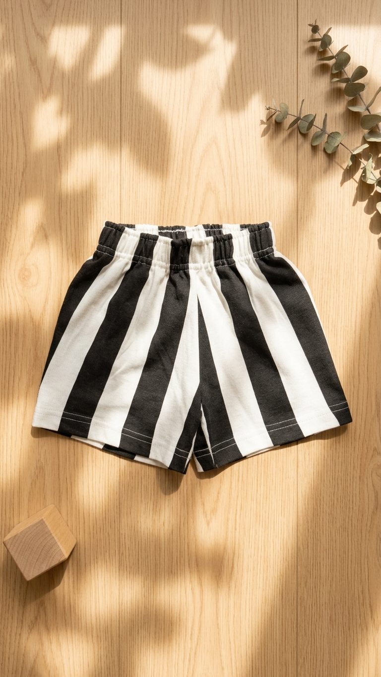Classic Stripe Cotton Shorts for Kids – Gozi