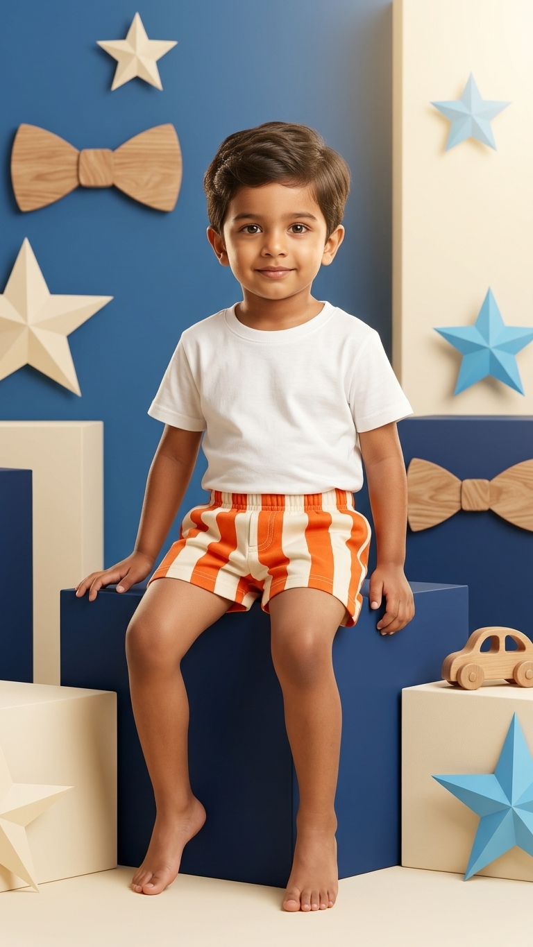 Little Tangerine Cotton Shorts for Kids – Gozi