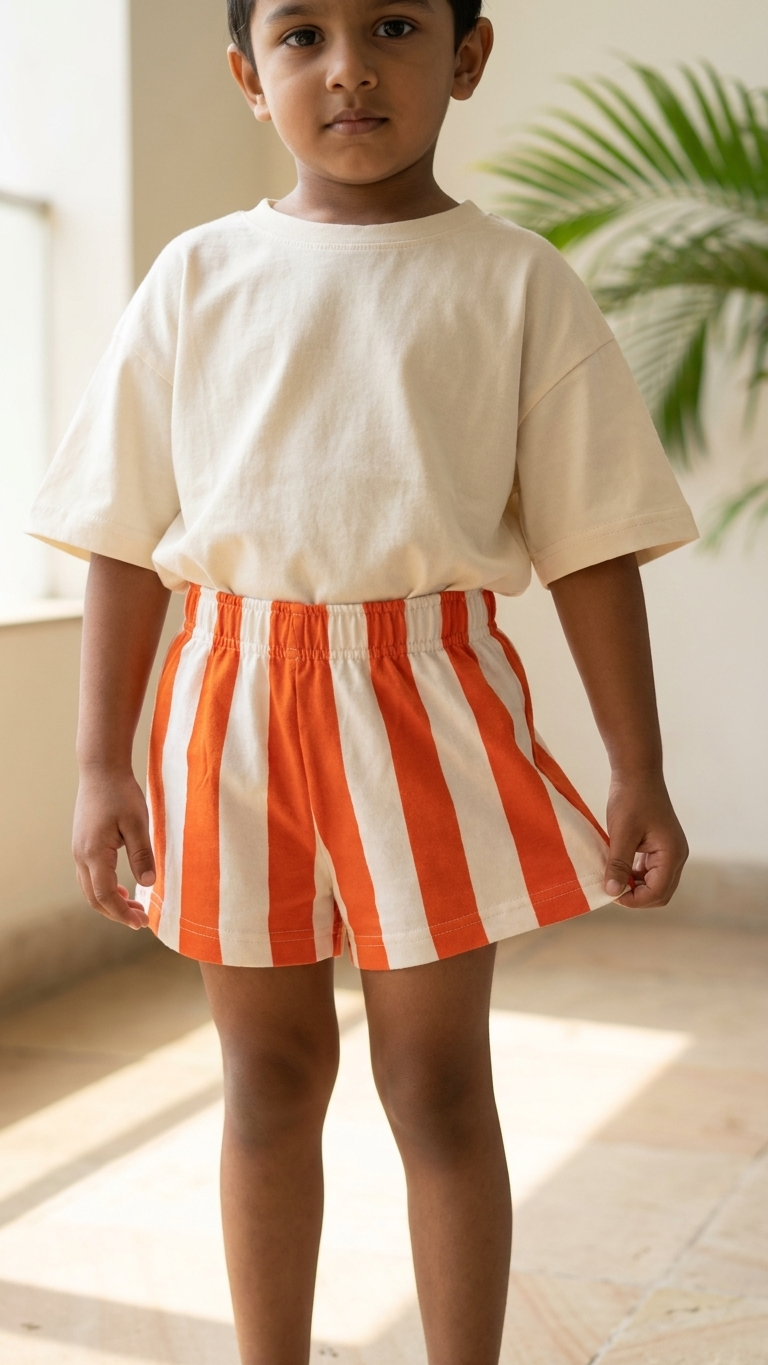 Little Tangerine Cotton Shorts for Kids – Gozi