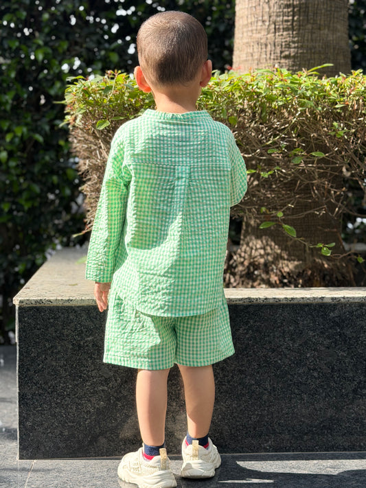 Mint Gingham Set