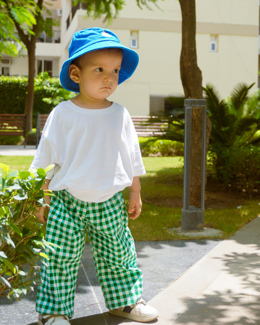 Cotton Pajamas for Baby Boys and Baby Girls - Forest Check Pajama