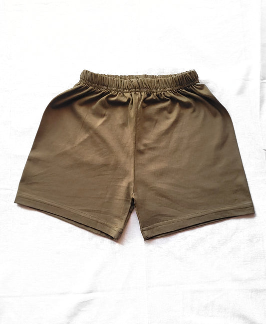 Dark Olive - Super Soft Cotton Shorts For Baby Boys and Girls